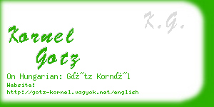 kornel gotz business card